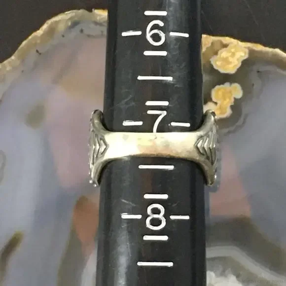 Carolyn Pollack Southwestern Style Sterling Decorated Cross Ring For Women - Picture 10 of 10